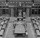 Image of the Senate Chamber, Parliament House.